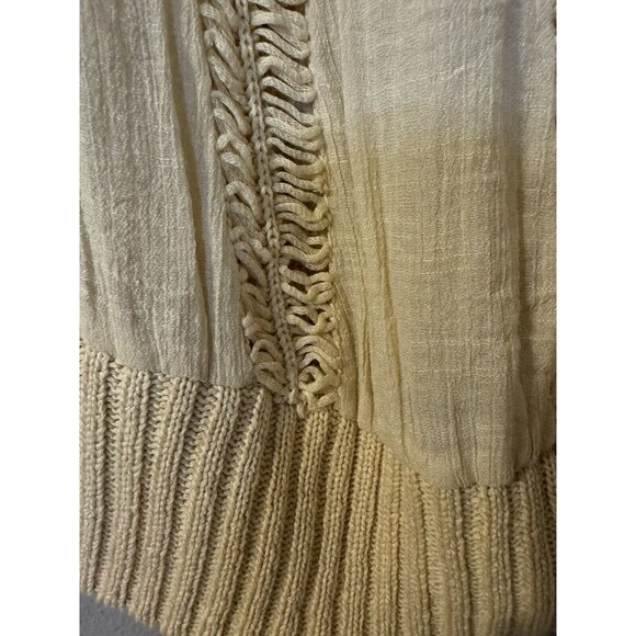 Athropologie Tiny Brand Top S Small Cream Oversized Short Dolman Sleeve - Picture 11 of 12